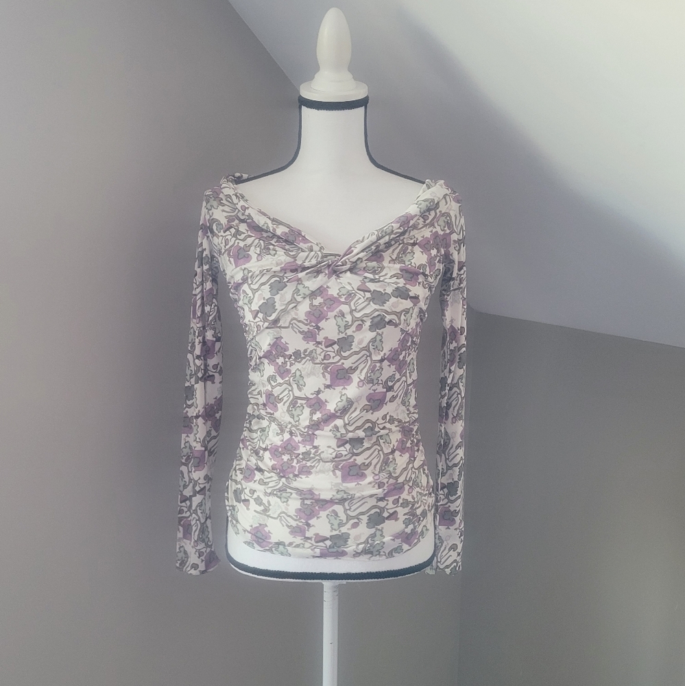 Isabel Marant Jiler Floral Off The Shoulder Top